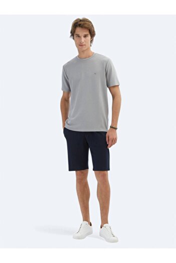 Kip Gray Plain Crew Neck T-Shirt