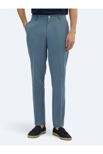 Kip Aviator Blue Woven Jogging Fit Casual Trousers
