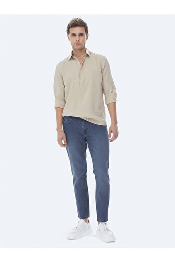 Kip Light Mink Woven - Casual πουκάμισο με κανονική εφαρμογή