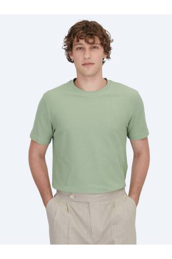 Kip Mint Crew Neck 100% Cotton T-Shirt