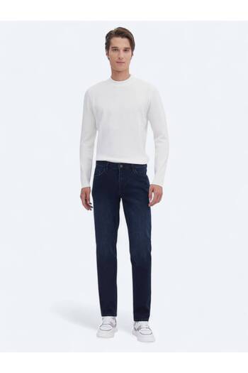 Kip Сині брюки Slim Fit з суміші деніму та бавовни