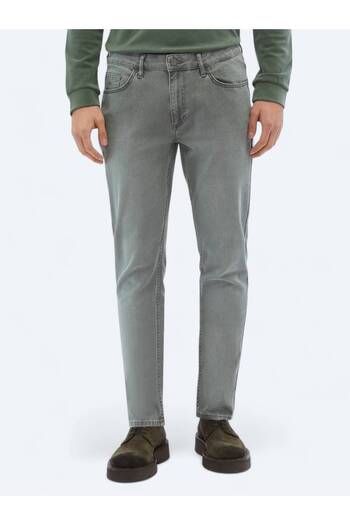 Kip Mink Slim Fit Denim Cotton Blended Trousers