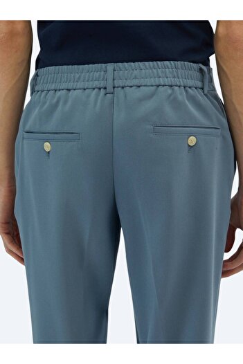 Kip Παντελόνι Casual Jogging Fit με υφή Airman Blue