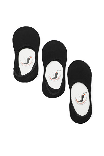 Slazenger JAMAR 3-пакет дамски плоски чорапи, черни