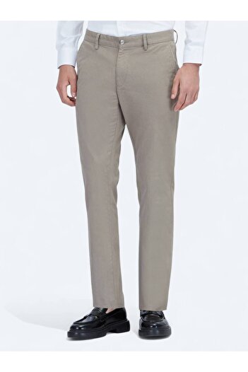 Kip Mink Plain Woven Regular Fit Casual Cotton Blended Pants