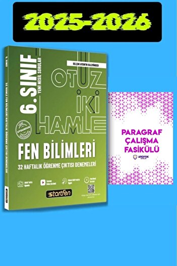 Startfen 6. Sınıf Fen Bilimleri 32 Hamle Kazanım Denemeleri