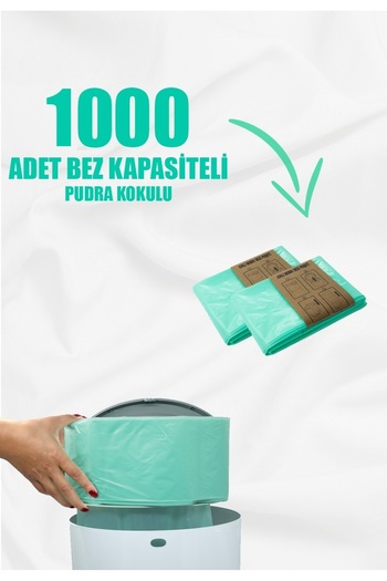 Korbell 16Lt Compatible Domestic Product Baby Diaper Garbage Bags 2 Packs 1000 Diaper Capacity Scented