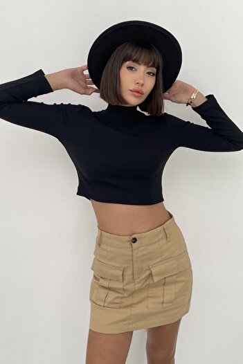 New Now Alicia Fisherman Neck Long Sleeve Camisole Sweater