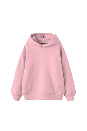 Sekizbiraltı Βασικό ροζ κουκούλα Unisex Oversize