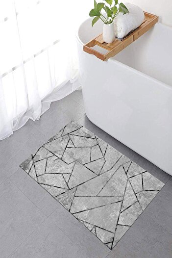 Homefesto Decorative Modern Special Design Non-Slip Based Cotton Bath Mat