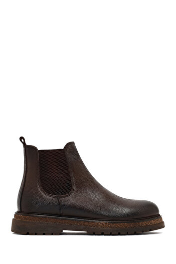 Derimod Men's Brown Leather Chelsea Boots 25Wfd7544Ft