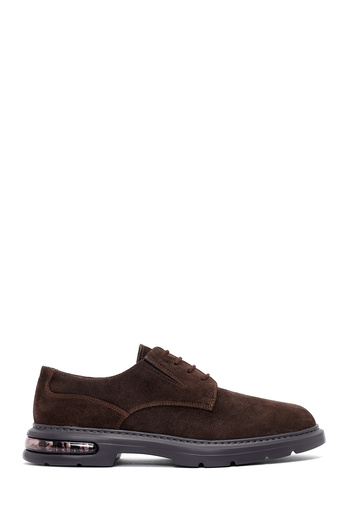 Derimod Men's Brown Lace-Up Thick Soled Suede Leather Casual Shoes 25Wfd632510