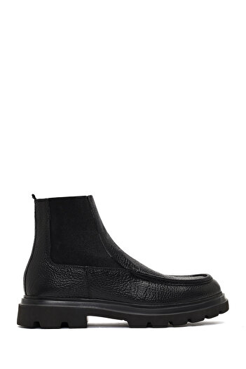 Derimod Men's Black Leather Chelsea Boots 25Wfd6709Ft