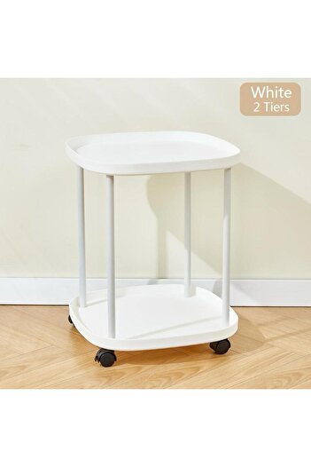 Bin shihoon Modern two-tier table with wheels