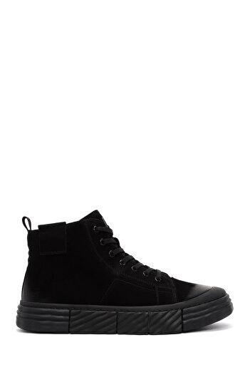 Derimod Men's Black Zippered Nubuck Sports Boots 25Wfd6920V3