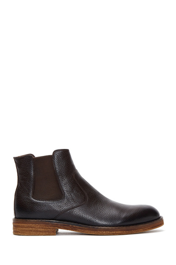 Derimod Men's Brown Leather Casual Chelsea Boots 25Wfd6009Ft