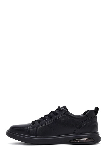 Derimod Men's Black Lace-Up Leather Sneaker, Winter Sports Shoes 25Wfd690018