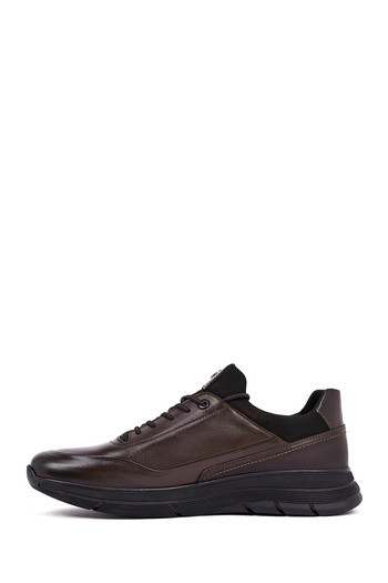 Derimod Men's Brown Lace-Up Leather Casual Sneaker, Winter Sports Shoes 25Wfd650014