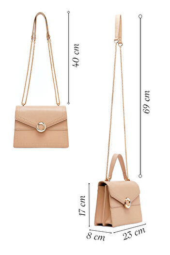 Derimod Women's Beige Long Strap Classic Shoulder Bag 25Abd261618