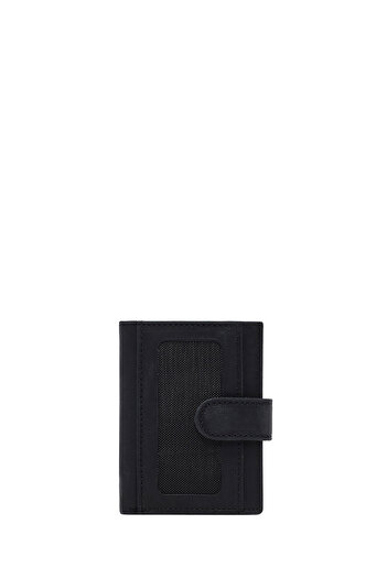 Derimod Men's Black Leather Card Holder 000A2D3094Cr