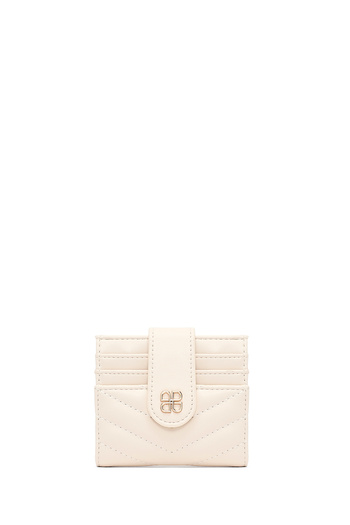 Derimod Women's Cream Quilted Card Holder 000A2D5621Kp