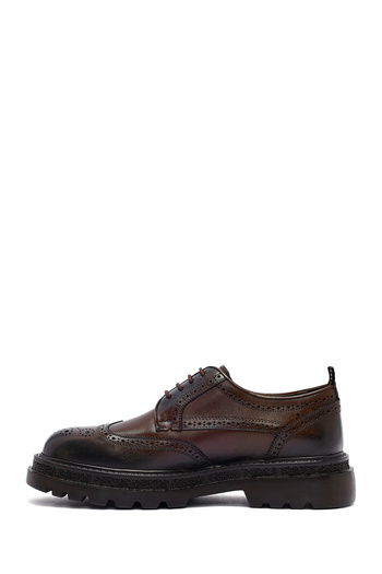 Derimod Men's Brown Lace-Up Thick Sole Leather Casual Shoes 25Wfd760518