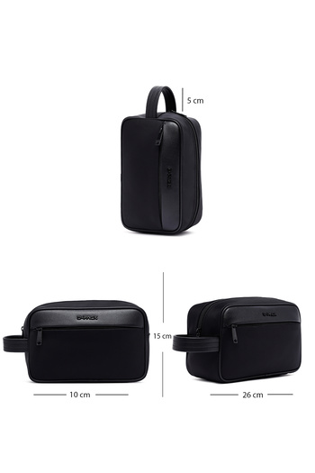 Derimod D-Pack Men's Black Fabric Mini Handbag 25Sbd30326F