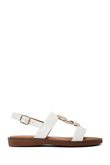 Derimod Women's White Accessory Detailed Sandals 25Sfe464518