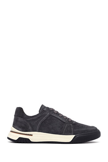 Derimod Men's Gray Lace-Up Suede Leather Sneaker 25Sfd641710