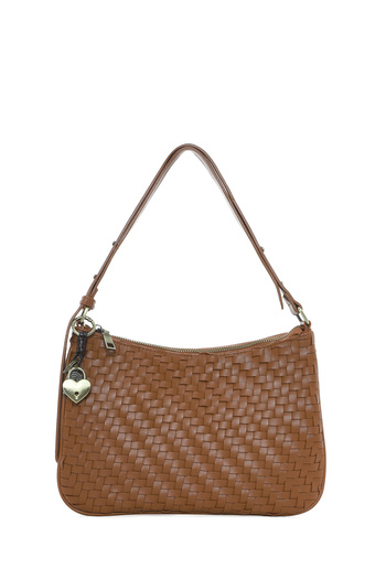 Derimod Women's Tan Knitted Patterned Shoulder Bag 25Sbd293029