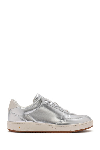 Derimod Acbc X Derimod Women Gray Metallic Lace-Up Sneaker 25Sfd4353Sm