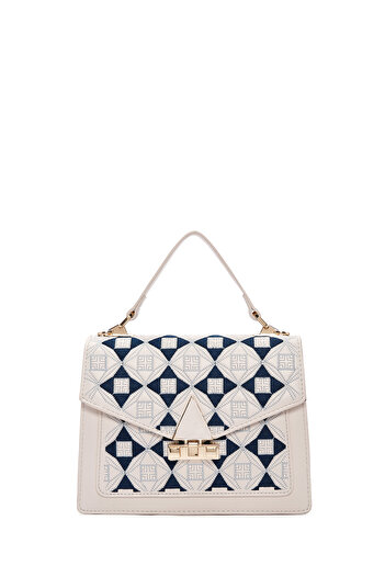 Derimod Women's Cream Printed Long Strap Shoulder Bag 25Sbd 260026