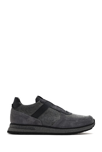 Derimod Men's Gray Lace-Up Leather Casual Sneaker 25Sfd 795114