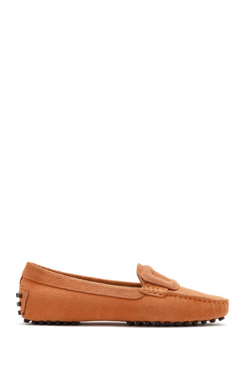 Derimod Women's Orange Suede Leather Genuine Leather Shoes Casual Daily Shoes 25Sfd291010