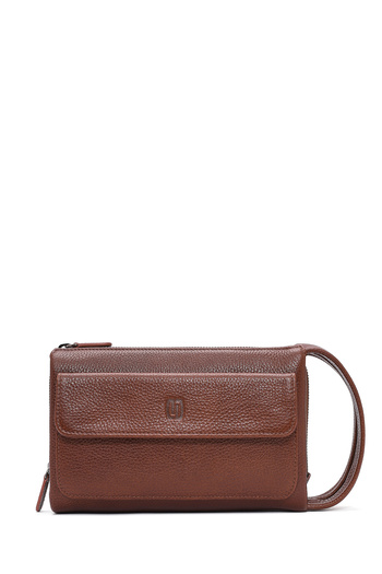 Derimod Men's Tan Leather Handbag 24Wbd3400Ft
