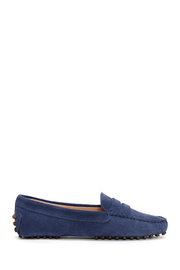 Derimod Women's Navy Blue Suede Leather Genuine Leather Shoes Casual Daily Shoes 25Sfd290310