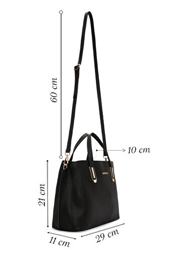 Derimod Women's Black Long Strap Shoulder Bag 25Sbd2011Ft
