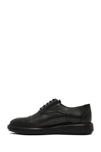 Derimod Men's Black Laced Leather Casual Shoes 25Sfd 640218