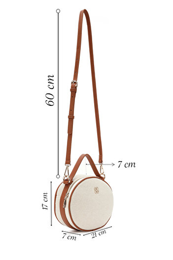 Derimod Women's Beige Long Strap Mini Crossbody Bag 25Sbd28026F