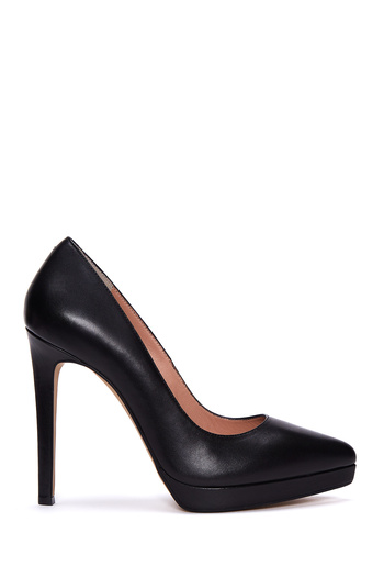 Derimod Women's Black High Heels Genuine Leather Heeled Shoes Stiletto 24Wfd100018