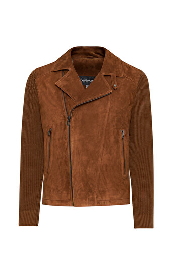 Derimod Marcus Men's Brown Suede Leather Jacket 24Wgd 654710