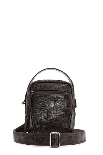 Derimod Men's Brown Leather Messenger Bag 24Wbd3603Ft