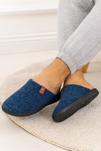 GEZER Felted Poly Sole Comfortable Winter House Slippers Sturdy Carpet Slippers