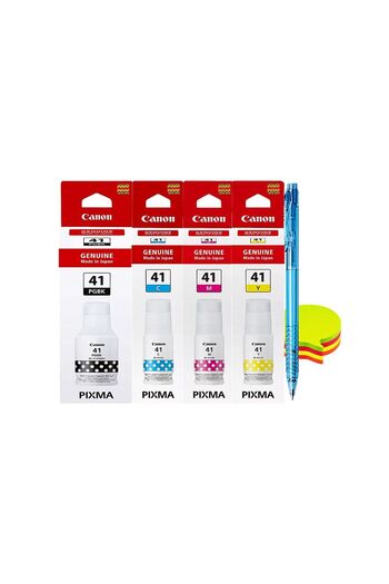 Canon Original Ink Bottle Set 1xGI-41B, 1xGI-41C, 1xGI-41M, 1xGI-41Y, Pen and Notes 5 colors