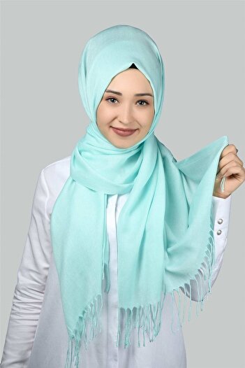 Altobeh Plain Pashmina Shawl - Light Turquoise
