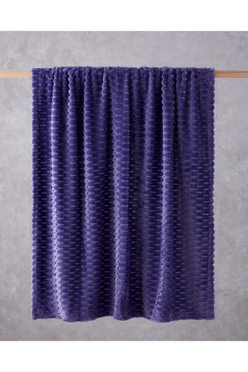 English Home Tiny Bubbles Jacquard Wellsoft Tv Blanket 120X160 cm Purple
