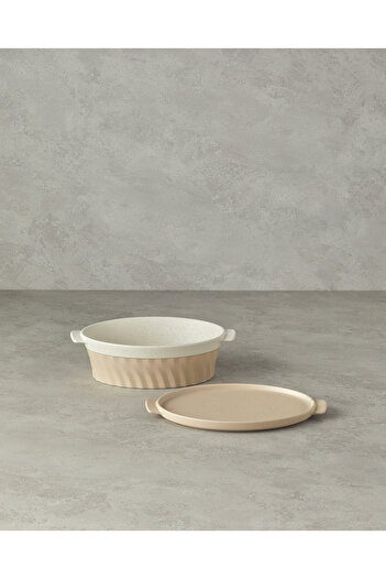 English Home Pure Stoneware Oval Baking Dish 28X17.8X8 cm Cream