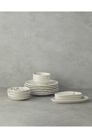 English Home Set mic dejun Balmy Porcelain, 20 piese, pentru 6 persoane, albastru-galben