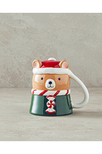English Home Happy Bear Dolomite Yılbaşı Kupa 300 ml Renkli