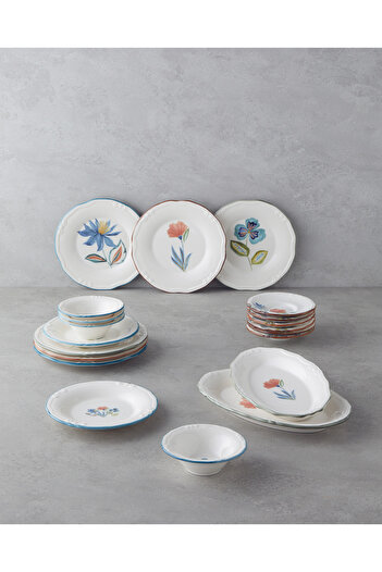 English Home Jessica Porcelain 20 Pieces 6 Person Breakfast Set Colorful